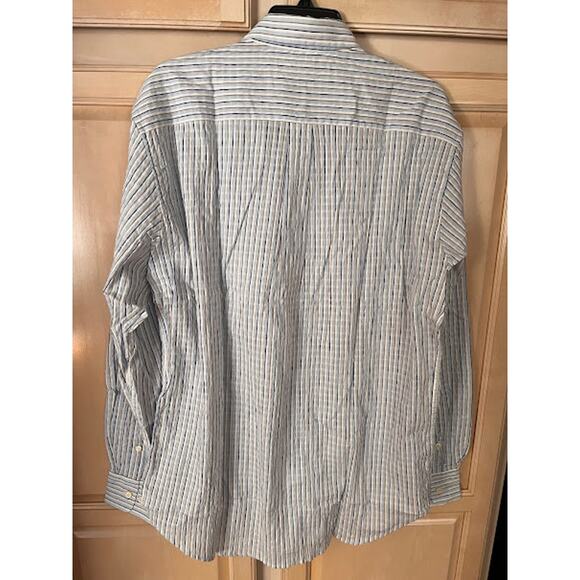 Vintage 80s New Valentino Jeans Shirt Stripe Seersucker Button Down Size XL - Picture 3 of 12
